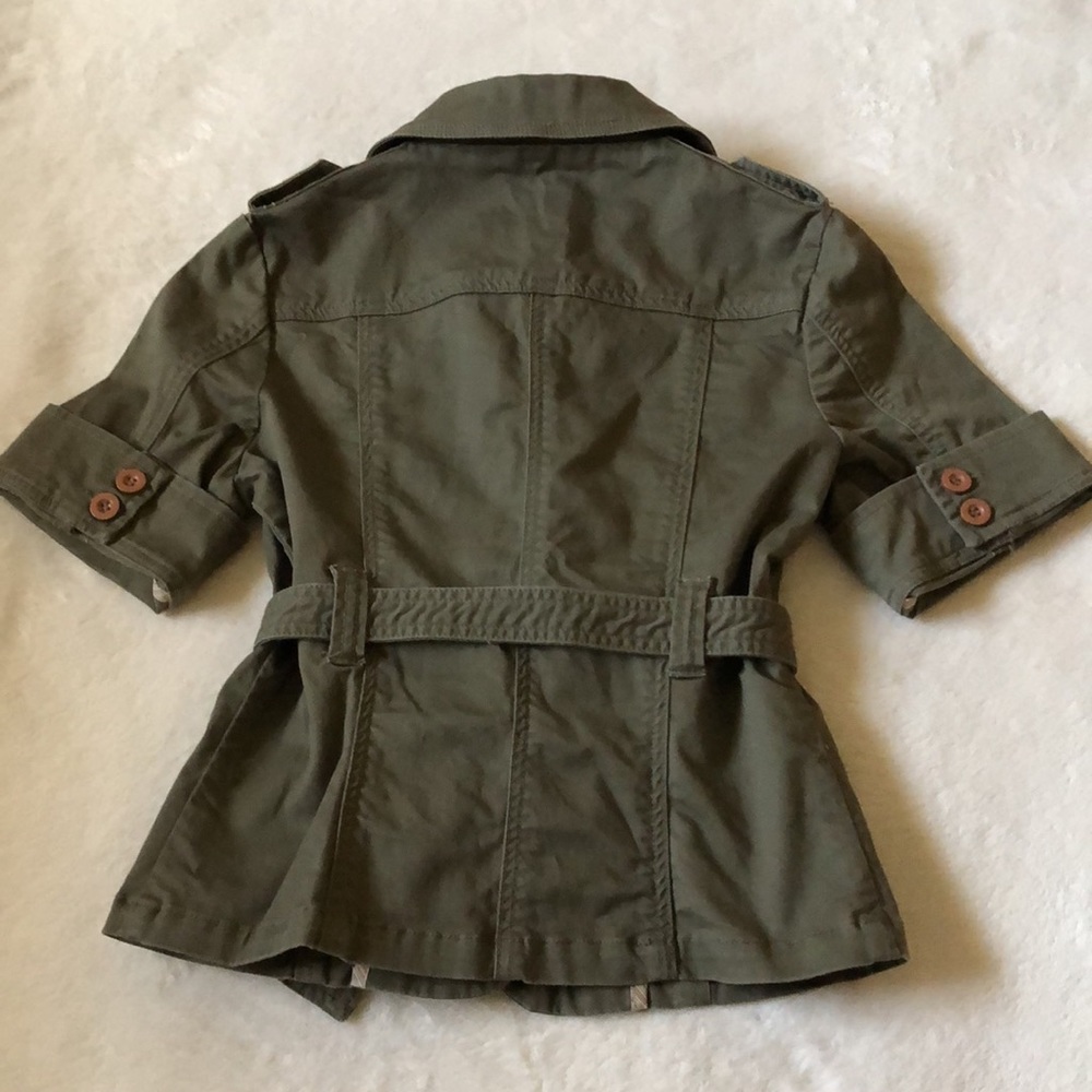 🫒 GUESS VINTAGE Belted Green Utility Jacket - Picture 3 of 8